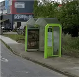 Marquesina publicitaria en Olabarrieta, junto al Poblado Firestone, Galdakao